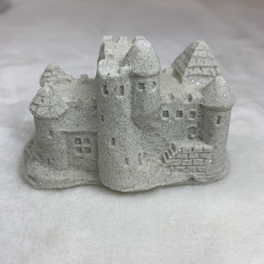 Vintage 1991 Mr. Sandman  Real Beach Sand Castle Mini Sculpture Made‎ In Canada